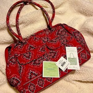 Vera Bradley Red and Black Patterned Shoulder Bag